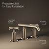 Purist® Widespread bathroom sink faucet with Cross handles, 1.2 gpm