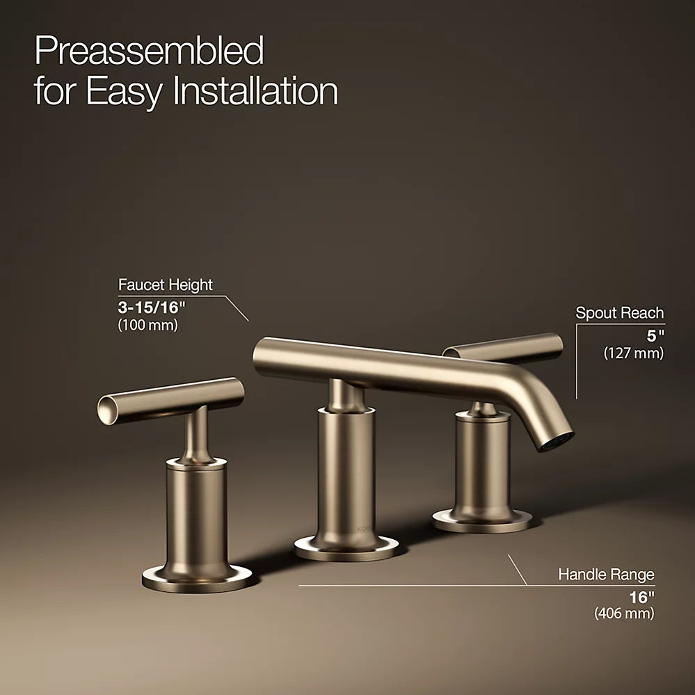 Purist® Widespread bathroom sink faucet with Lever handles, 1.2 gpm