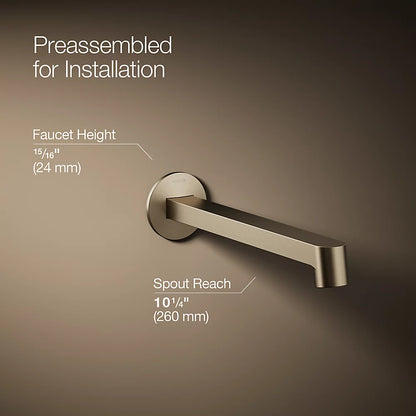 Components® Wall-mount bathroom sink faucet spout with Row design, 1.2 gpm