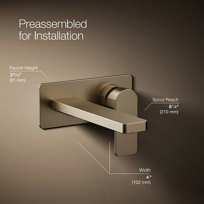 Parallel® Wall-mount single-handle bathroom sink faucet, 1.2 gpm