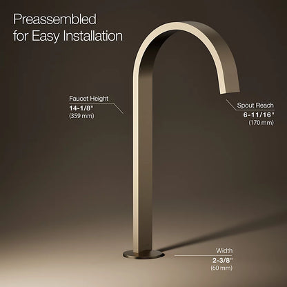 Components® Bathroom sink faucet spout with Ribbon design, 1.2 gpm