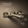 Parallel® Wall-mount bathroom sink faucet trim, 1.2 gpm