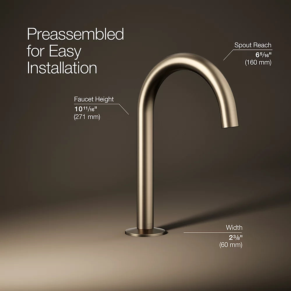 Components® Bathroom sink faucet spout with Tube design, 1.2 gpm