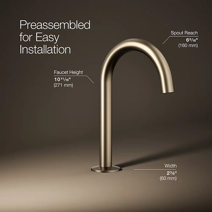 Components® Bathroom sink faucet spout with Tube design, 1.2 gpm