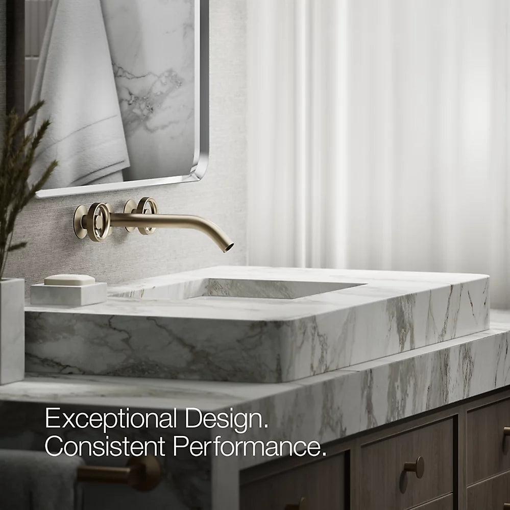 Components® Wall-mount bathroom sink faucet Industrial handle trim