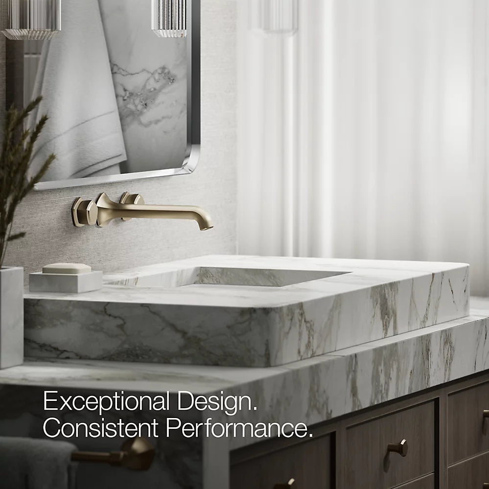 Occasion® Wall-mount bathroom sink faucet Knob handle trim, 1.2 gpm