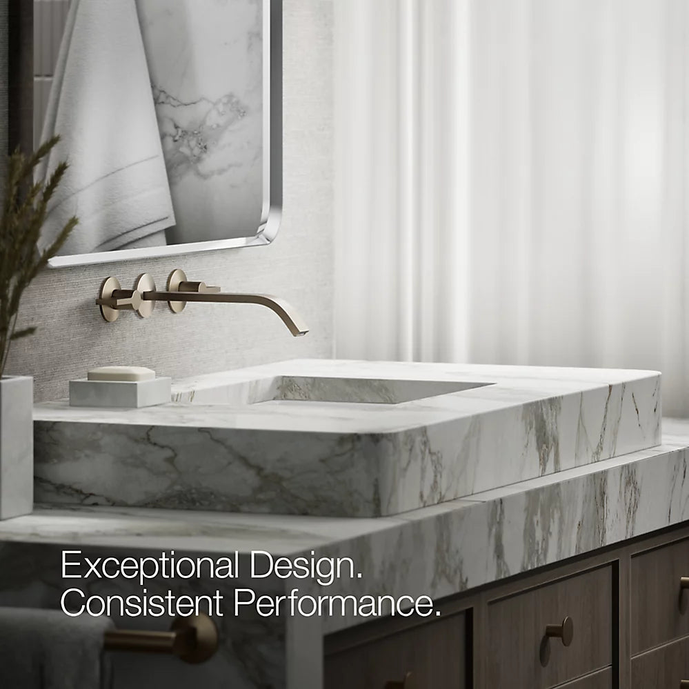 Components® Wall-mount bathroom sink faucet spout with Ribbon design, 1.2 gpm
