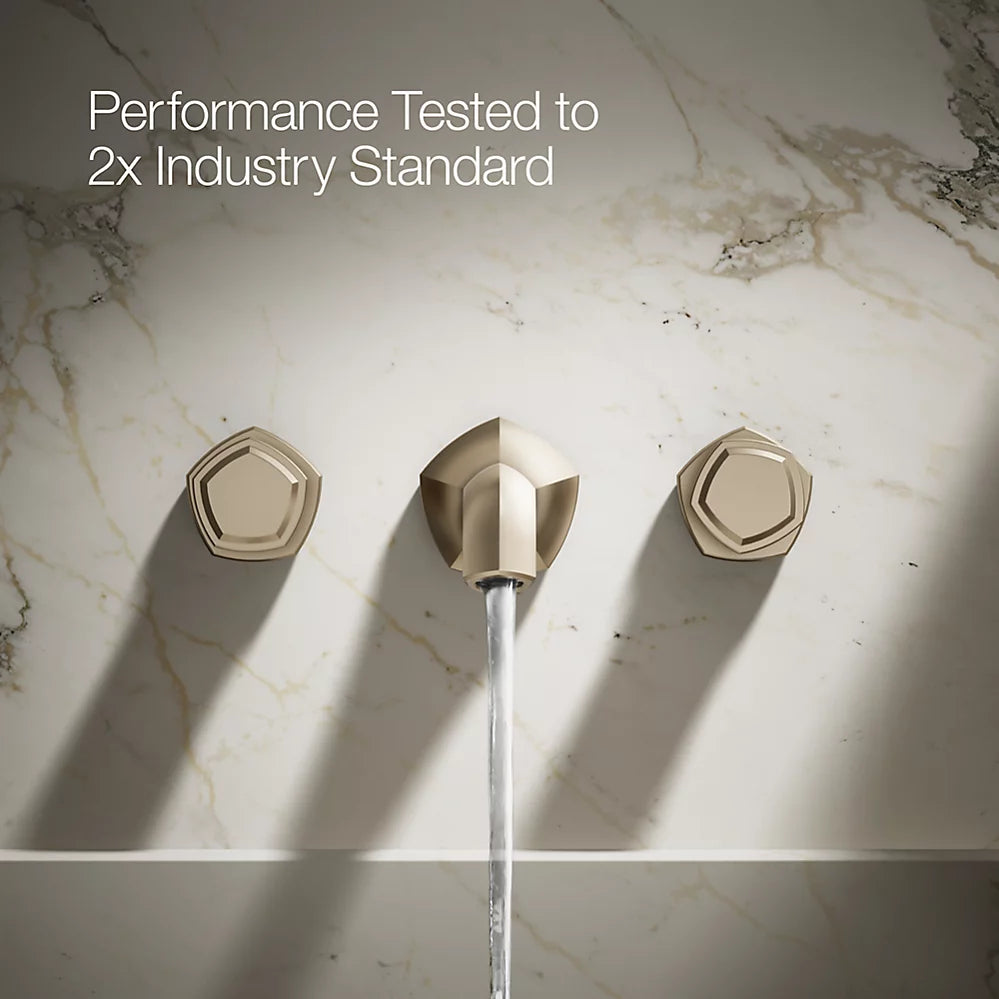 Occasion® Wall-mount bathroom sink faucet Knob handle trim, 1.2 gpm