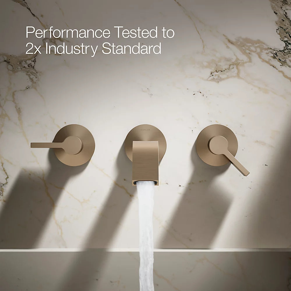 Components® Wall-mount bathroom sink faucet spout with Ribbon design, 1.2 gpm