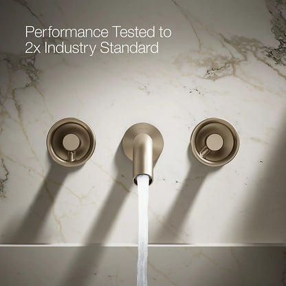 Components® Wall-mount bathroom sink faucet Industrial handle trim