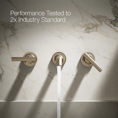 Purist® Wall-mount bathroom sink faucet trim with Lever handles, 1.2 gpm