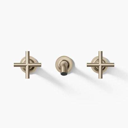 Purist® Wall-mount bathroom sink faucet trim with Cross handles, 1.2 gpm