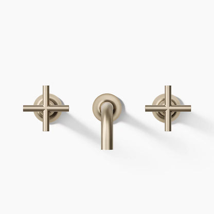 Purist® Wall-mount bathroom sink faucet trim with Cross handles, 1.2 gpm