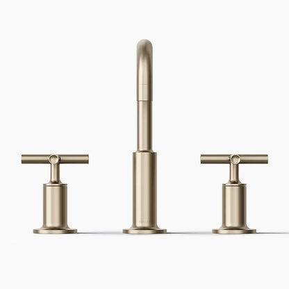 Purist® Widespread bathroom sink faucet with Cross handles, 1.2 gpm