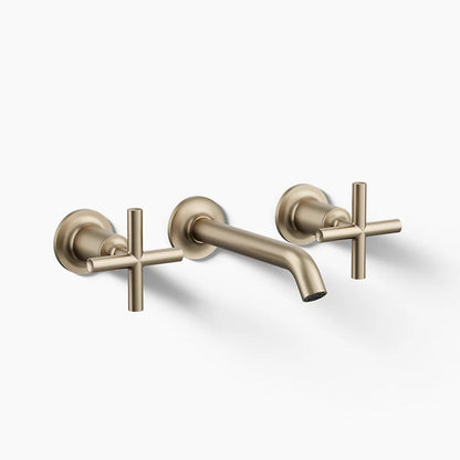 Purist® Wall-mount bathroom sink faucet trim with Cross handles, 1.2 gpm