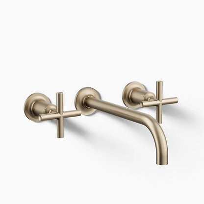Purist® Wall-mount bathroom sink faucet trim with Cross handles, 1.2 gpm