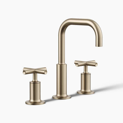 Purist® Widespread bathroom sink faucet with Cross handles, 1.2 gpm