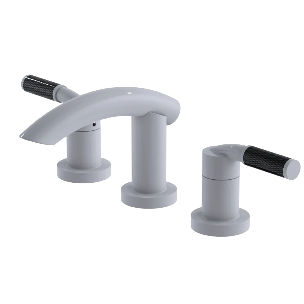 Rubinet Widespread Lav. Set. (less drain) White