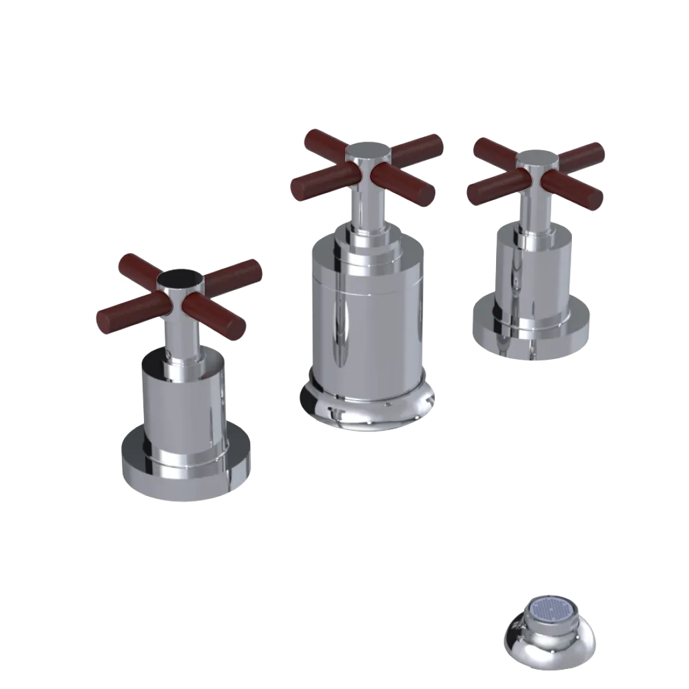 Rubinet Bidet Fitting with Spray, Diverter, and Vacuum Breaker (less drain) Chrome