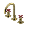 Rubinet Widespread Lav. Set. (less drain) Natural Brass