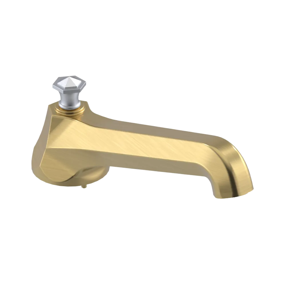 Rubinet Tub Filler Spout Deck Mount Satin Gold
