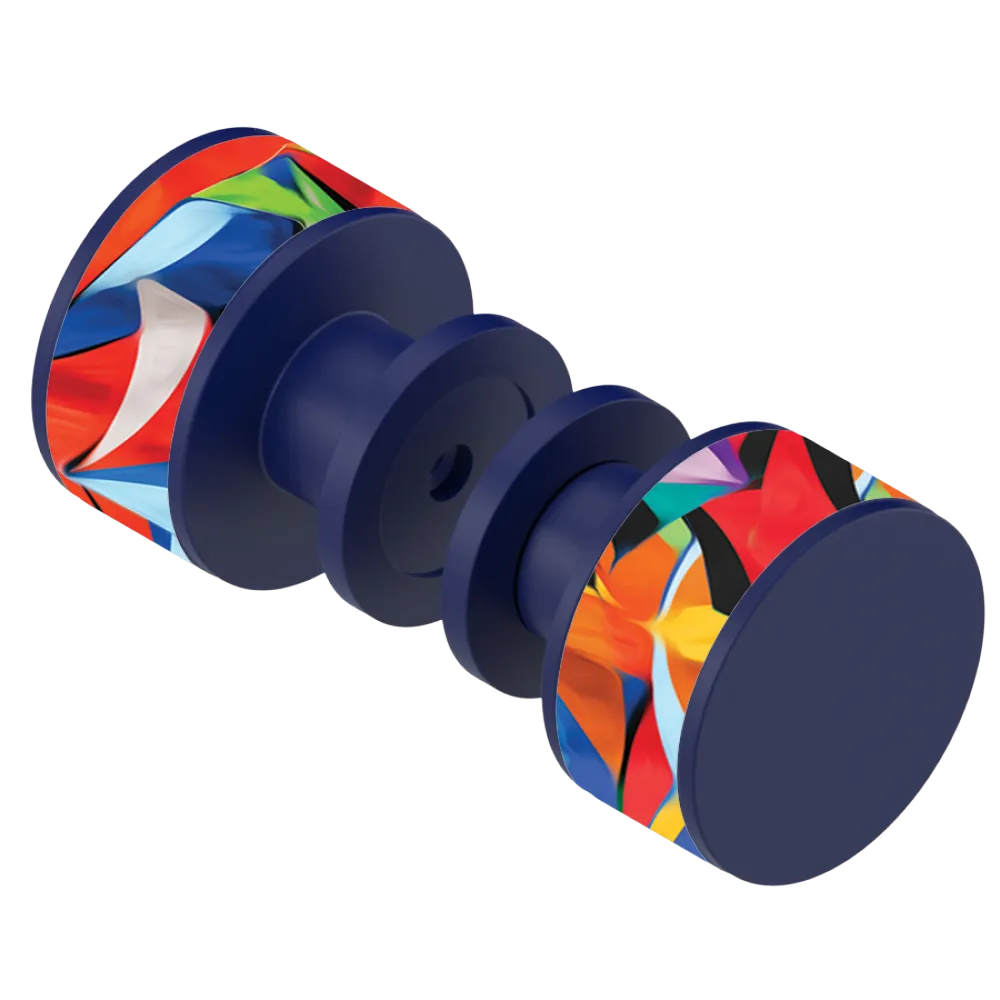 Rubinet Shower Door Knob (set) Midnight Blue