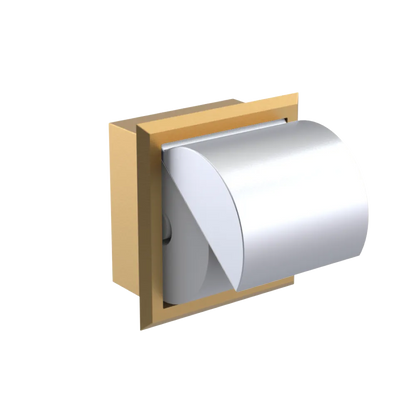 Rubinet RECESSED TOILET PAPER HOLDER Satin Gold