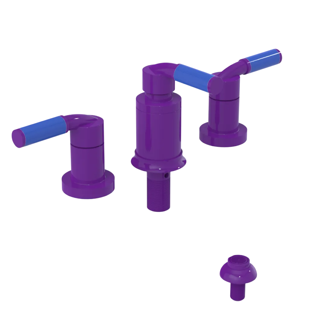 Rubinet Bidet Fitting with Spray, Diverter, and Vacuum Breaker (less drain) Purple Haze