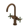Rubinet Single Hole Dual Handle Lav. Set with LaSalle Spout (less drain) Tuscan Brass