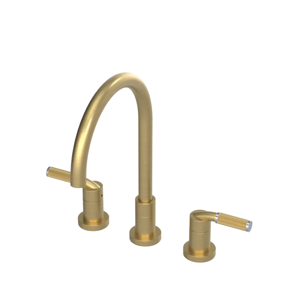 Rubinet Widespread Kitchen Set Satin Gold