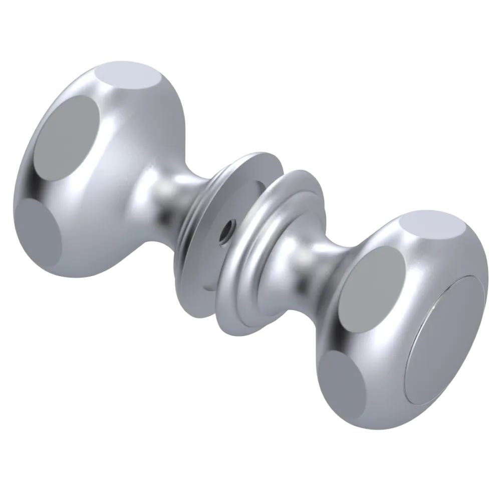 Rubinet Shower Door Knob (set) Satin Chrome