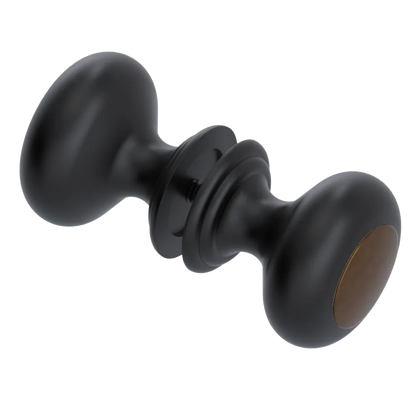 Rubinet Shower Door Knob (set) Matt Black