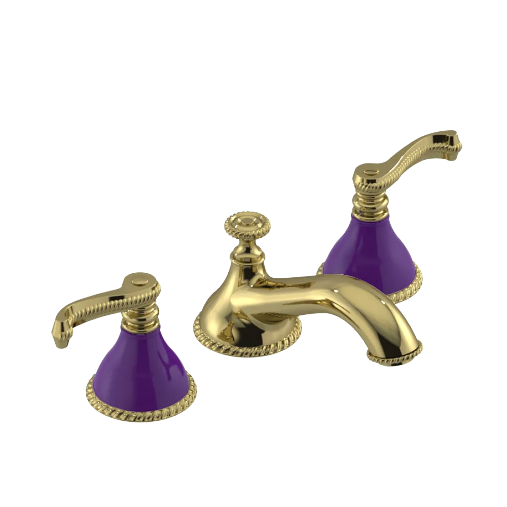 Rubinet Widespread Lav. Set. (less drain) Natural Brass