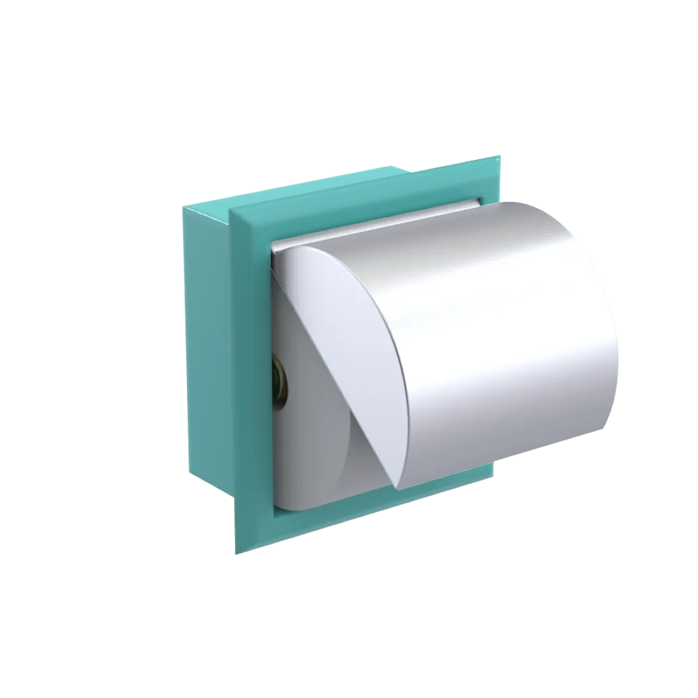 Rubinet RECESSED TOILET PAPER HOLDER Aqua