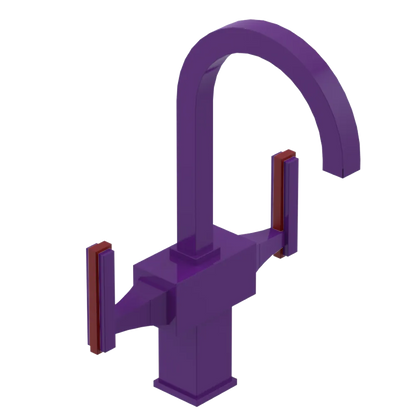 Rubinet Single Hole Dual Handle Lav. Set. (less drain) Purple Haze