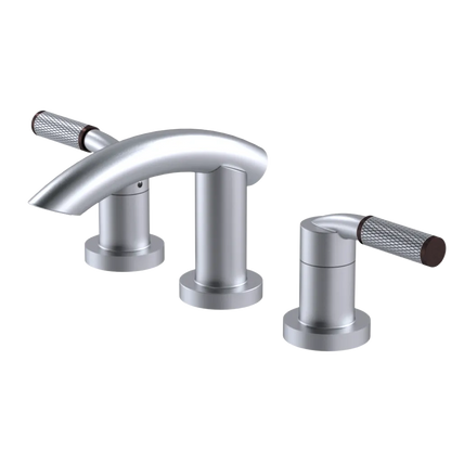 Rubinet Widespread Lav. Set. (less drain) Satin Chrome