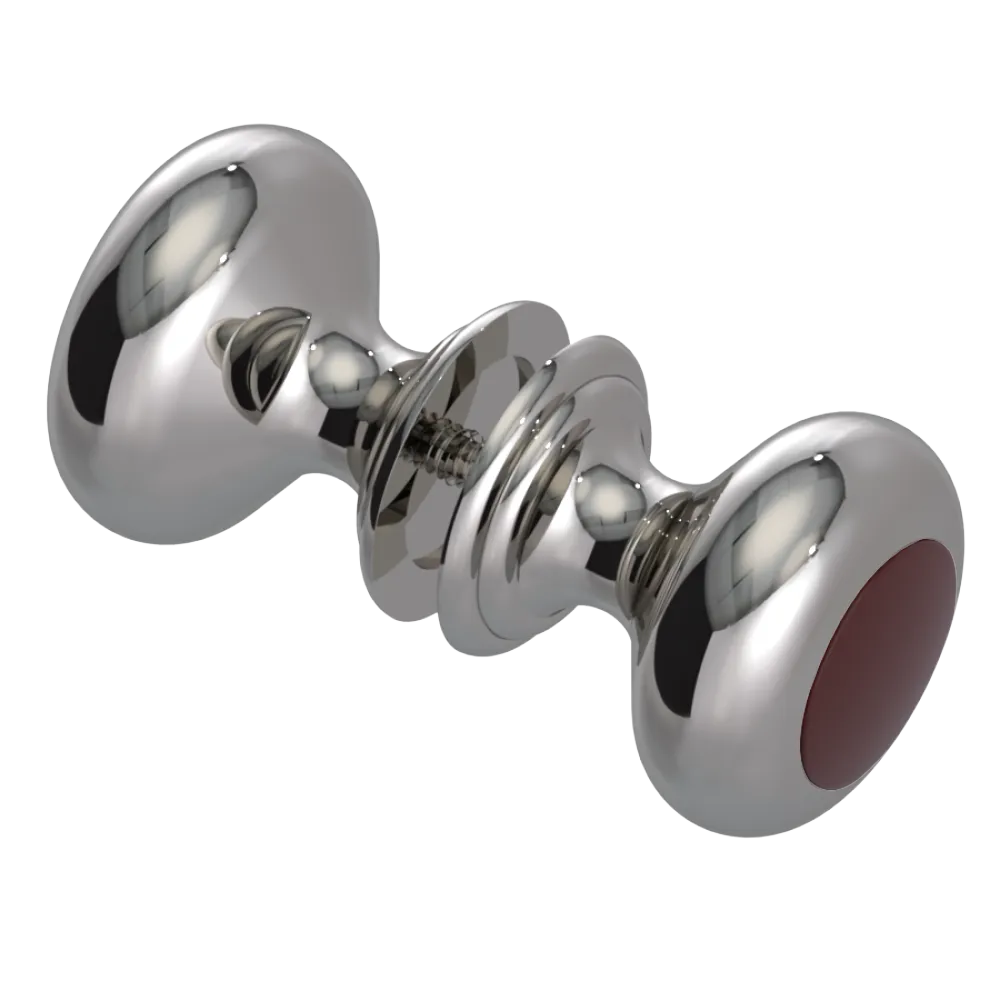 Rubinet Shower Door Knob (set) Polished Nickel