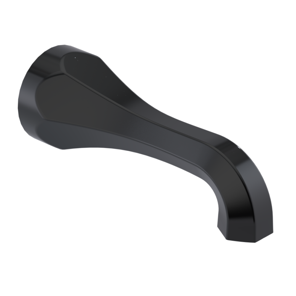 Rubinet Tub Filler Spout Wall Mount Black