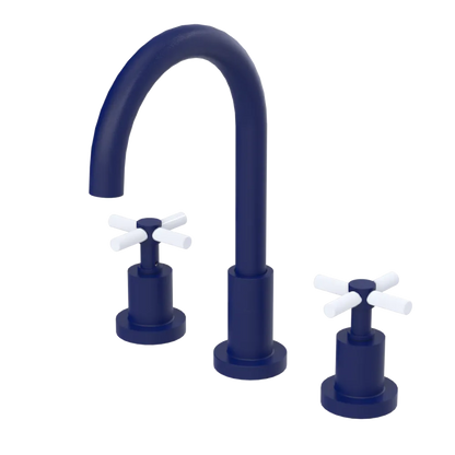 Rubinet Widespread Kitchen Set with LaSalle Spout Midnight Blue