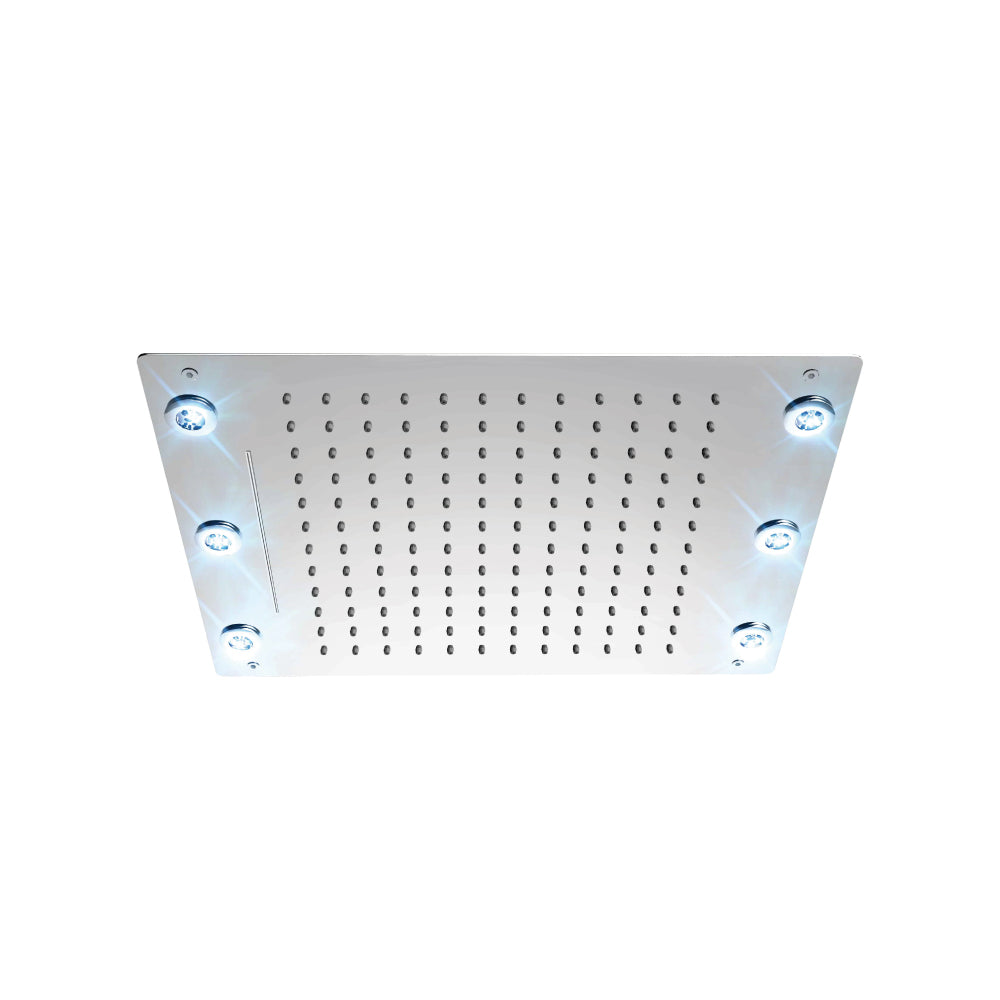Ceiling shower head & waterfall 33x43cm [13x17in] LED (6x)