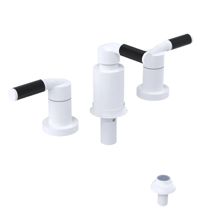 Rubinet Bidet Fitting with Spray, Diverter, and Vacum Breaker (Less Drain) White