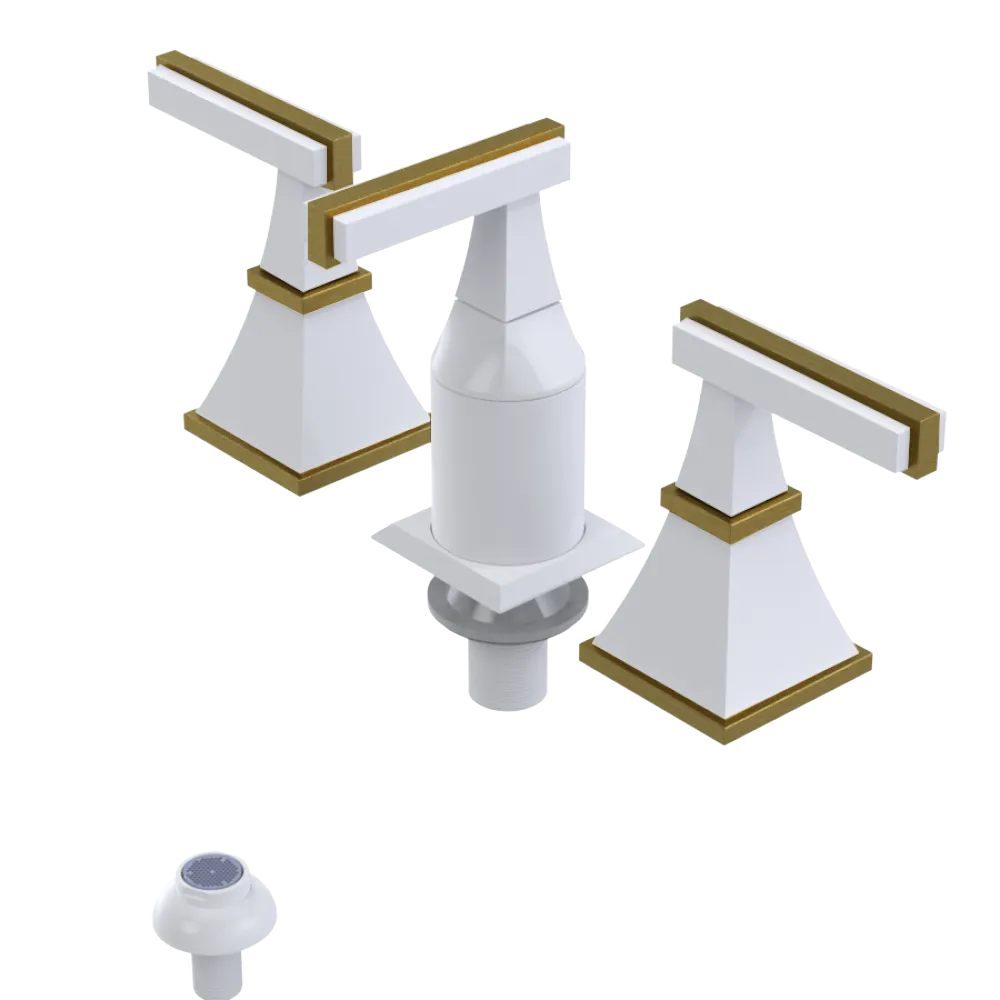 Rubinet Bidet Fitting with Spray, Diverter, and Vacum Breaker (Less Drain) White