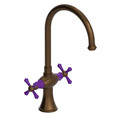 Rubinet Two Handle Single Hole Kitchen Set Tuscan Brass