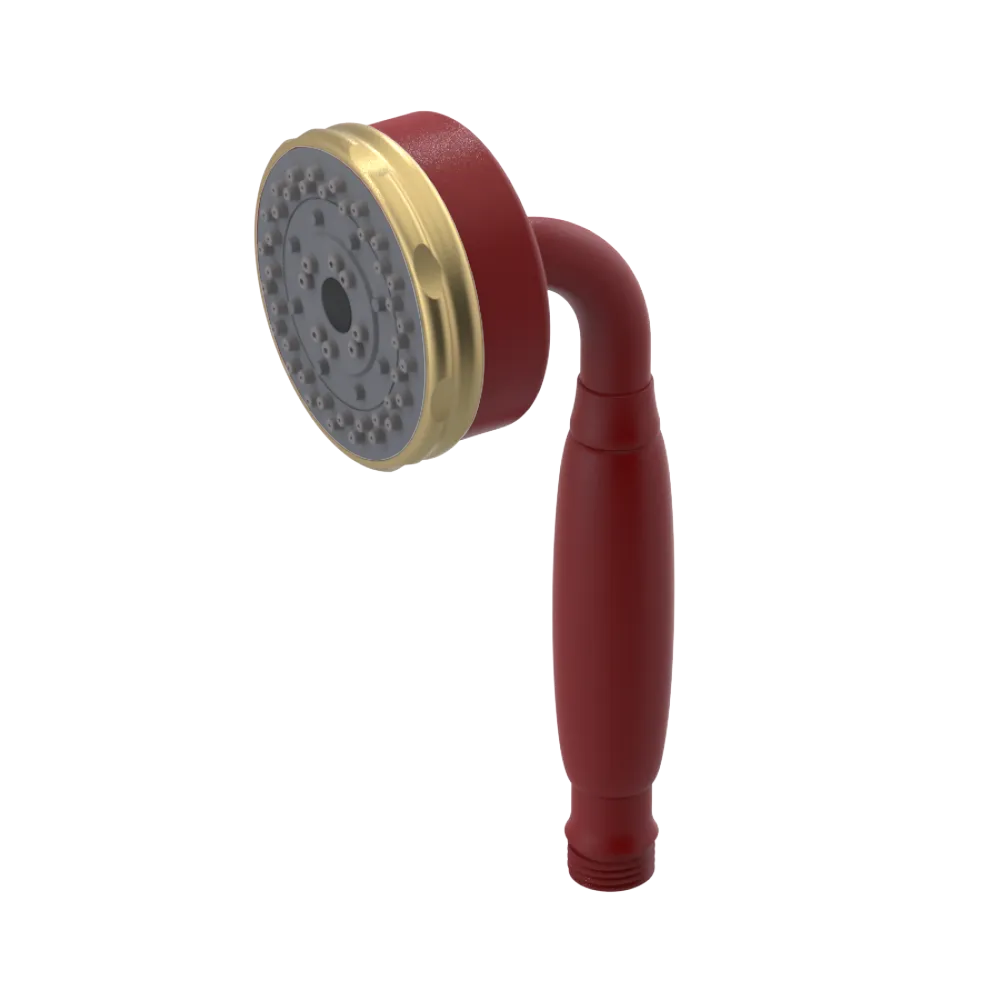 Rubinet 3 Function Hand Held Shower Only Maroon