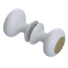 Rubinet Shower Door Knob (set) White