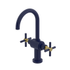 Rubinet Single Hole Dual Handle Lav. Set with LaSalle Spout (less drain) Midnight Blue