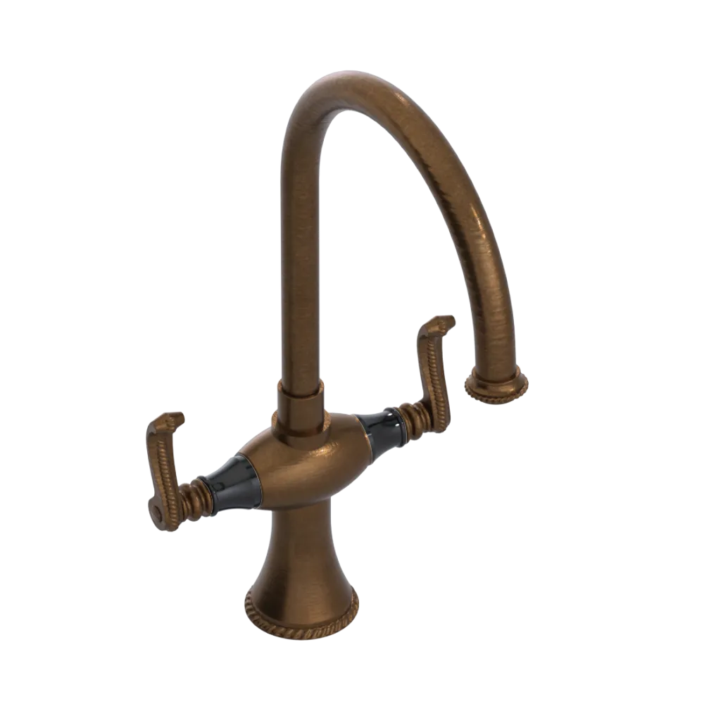 Rubinet Two Handle Single Hole Kitchen Set Oil Rubbed Bronze