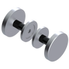 Rubinet Shower Door Knob (set) Satin Chrome