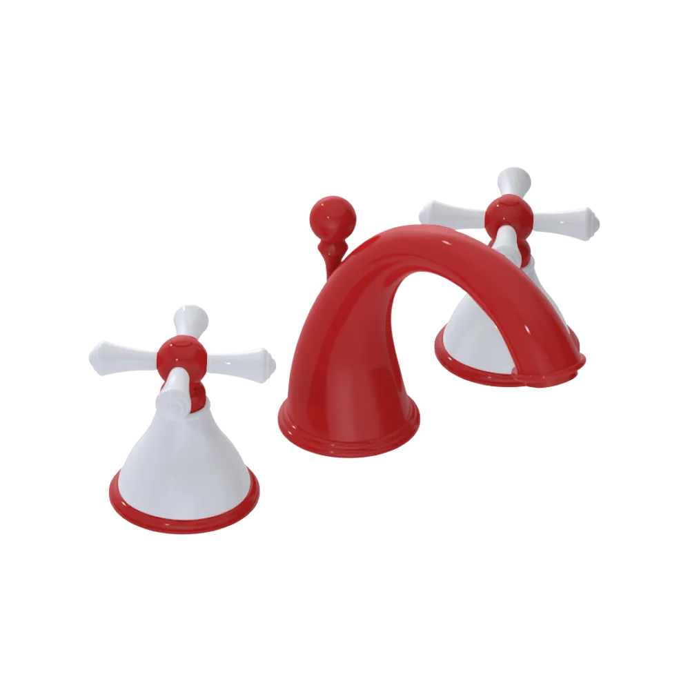 Rubinet Widespread Lav. Set. (less drain) Red