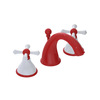 Rubinet Widespread Lav. Set. (less drain) Red